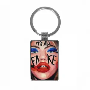 It Is All Fake Fashion Square Keychain