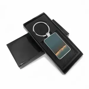 Blue Lagoon With 3 Boats Square Keychain