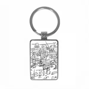 Battleground Square Keychain