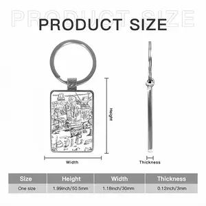 Battleground Square Keychain