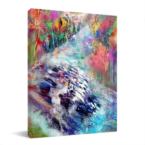 Colours Of The Lake Series Canvas Decorative Painting (Multi-Size, Vertical)