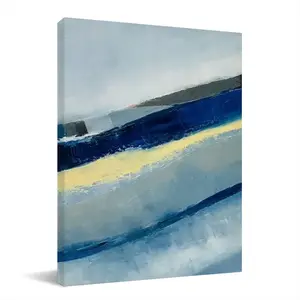 Blue Abstract Canvas Decorative Painting (Multi-Size, Vertical)