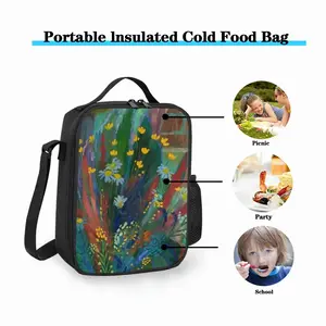 A Bouquet Of Wild Flowers In The Evening Square Thermal Insulation Meal Bag