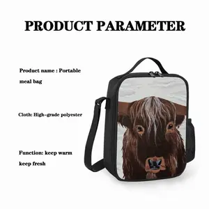 Bull - Red Bull Taurus Animals Buffalo Wild Square Thermal Insulation Meal Bag