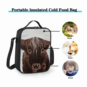 Bull - Red Bull Taurus Animals Buffalo Wild Square Thermal Insulation Meal Bag