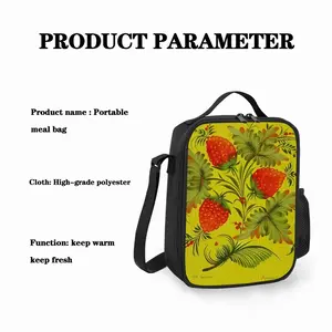 Raspberry Square Thermal Insulation Meal Bag