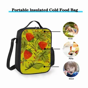 Raspberry Square Thermal Insulation Meal Bag