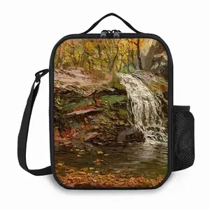 Autumn Waterfall Impasto Square Thermal Insulation Meal Bag