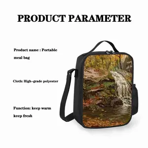 Autumn Waterfall Impasto Square Thermal Insulation Meal Bag