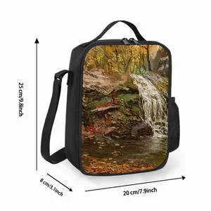 Autumn Waterfall Impasto Square Thermal Insulation Meal Bag