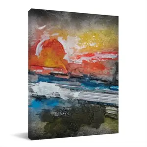 Sunset Canvas Decorative Painting (Multi-Size, Vertical)