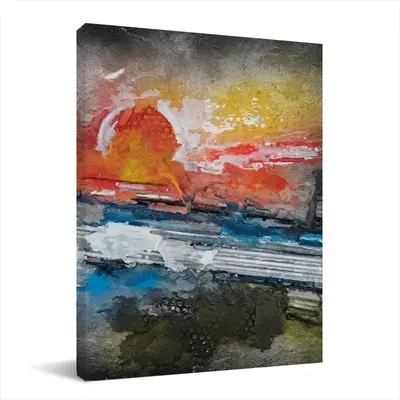 Sunset Canvas Decorative Painting (Multi-Size, Vertical)