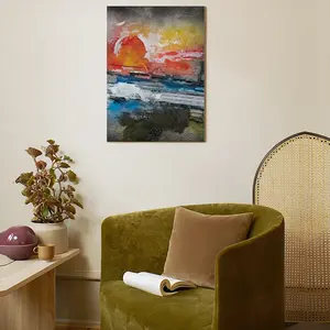 Sunset Canvas Decorative Painting (Multi-Size, Vertical)