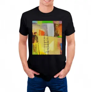 Men Stairway Cotton Crew Neck T-Shirt