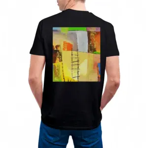 Men Stairway Cotton Crew Neck T-Shirt