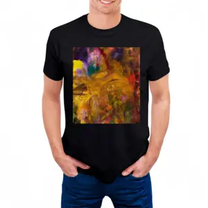 Men Portrait Cotton Crew Neck T-Shirt