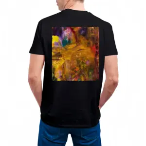 Men Portrait Cotton Crew Neck T-Shirt