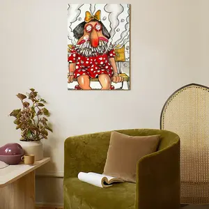 Chain Smoker Canvas Decorative Painting (Multi-Size, Vertical)