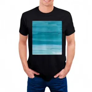 Men Clear Water Cotton Crew Neck T-Shirt