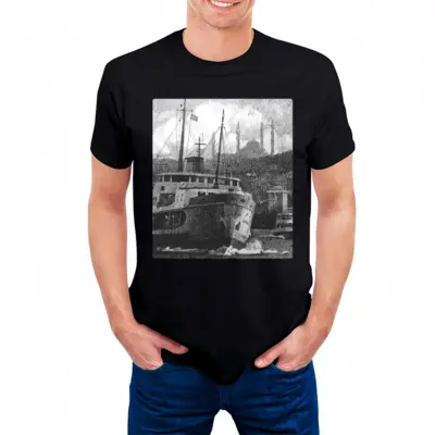 Men Bosphorus Cotton Crew Neck T-Shirt