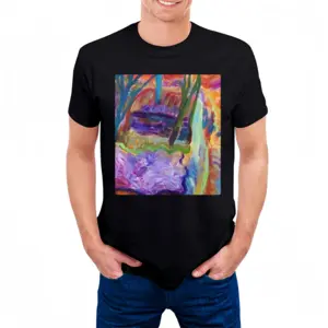 Men Landscape Cotton Crew Neck T-Shirt