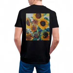 Men The Sunflowers Cotton Crew Neck T-Shirt