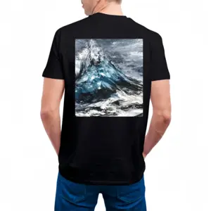 Men Ocean Motion Cotton Crew Neck T-Shirt