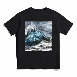 Men Ocean Motion Cotton Crew Neck T-Shirt