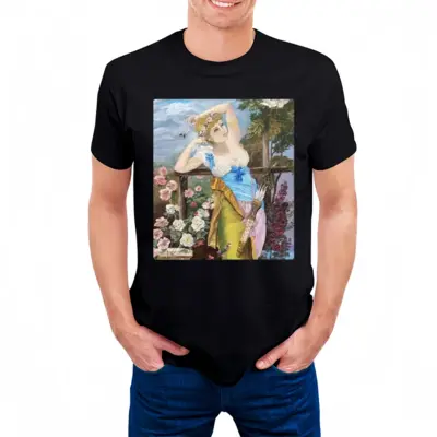 Men Aphrodite Prints Cotton Crew Neck T-Shirt