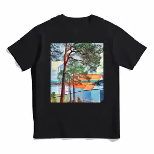 Men Deep Breath Cotton Crew Neck T-Shirt