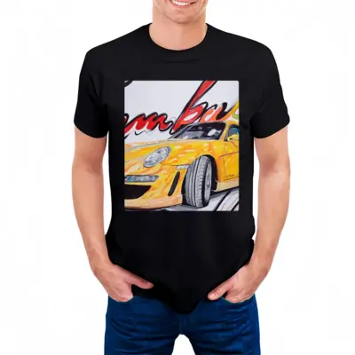 Men Gemballa Cotton Crew Neck T-Shirt