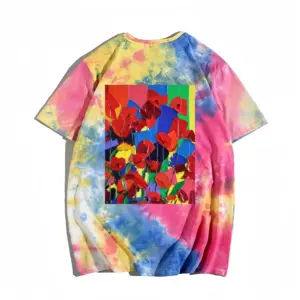 Men Poppies Tie Dye T-Shirt