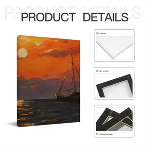 Beautiful Sunset On The Sea Canvas Decorative Painting (Multi-Size, Vertical)