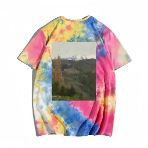 Men View Of Castelnou France Tie Dye T-Shirt