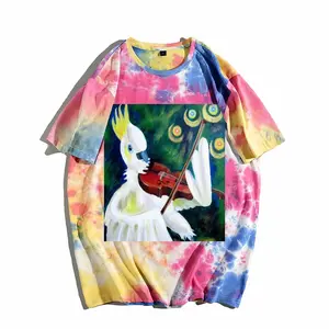 Men Cockatoo Plays Violin Tie Dye T-Shirt