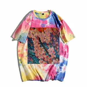 Men Apple Tree Blossom Tie Dye T-Shirt