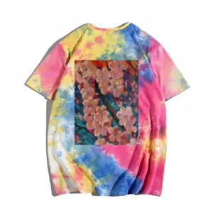 Men Apple Tree Blossom Tie Dye T-Shirt