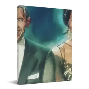 Barack & Michelle Obama Canvas Decorative Painting (Multi-Size, Vertical)