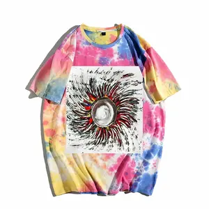 Men Aztec Sun Tie Dye T-Shirt