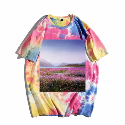 Men Pink Evening Tie Dye T-Shirt