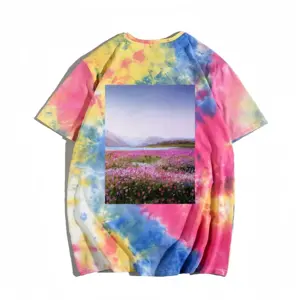 Men Pink Evening Tie Dye T-Shirt