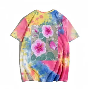 Men Purple Flowerbed Tie Dye T-Shirt