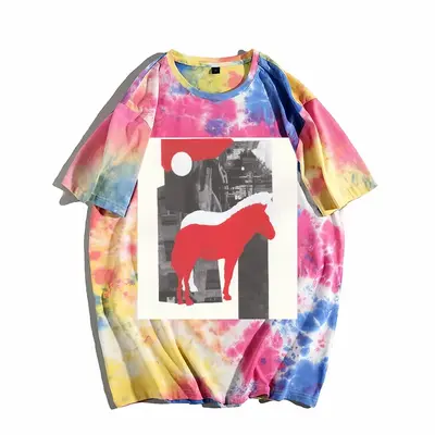 Men Wwf Przewalskis Horse Tie Dye T-Shirt