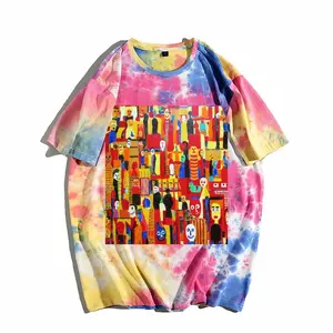 Men Supermarket Scene Tie Dye T-Shirt