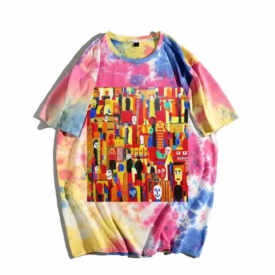 Men Supermarket Scene Tie Dye T-Shirt