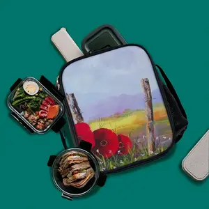 Fence Poppies Insulated Bag