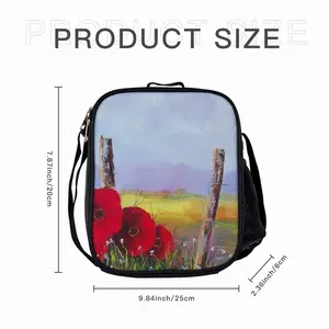 Fence Poppies Insulated Bag