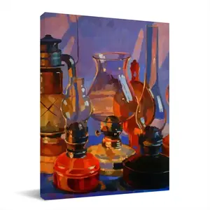 Still Life With Kerosene Lamps Canvas Decorative Painting (Multi-Size, Vertical)