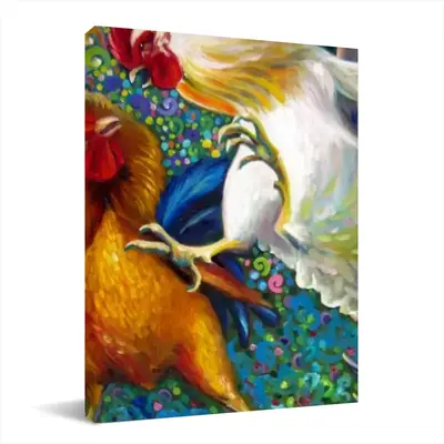 Fighting Roosters Canvas Decorative Painting (Multi-Size, Vertical)