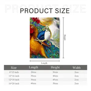 Fighting Roosters Canvas Decorative Painting (Multi-Size, Vertical)